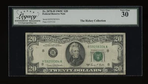 DBR 1969-C $20 FRN St. Louis Fr. 2070-H Legacy 30 Serial H59258304A - Picture 1 of 2
