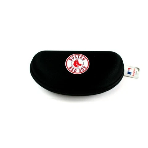 BOSTON RED SOX SUNGLASS CASE BLACK SEMI-HARD STYLE ZIPPER CLOSURE MLB UNISEX NEW Cover