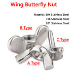 Wing Nuts Butterfly Nut M3 M4 M5 M6 M8 M10 M12 M16 M20 M24 Stainless Steel