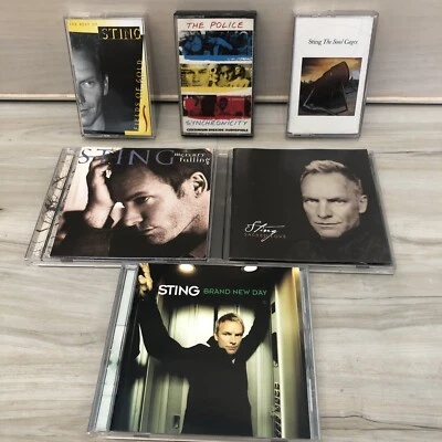 Sting 3 Cassette 3 CD LOT Police Synchronicity Soupy Cages Fields Of Gold Sacrws - Image 1 of 4