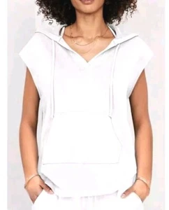 Victoria Secret Sleeveless Hoodie Shirt Tank Open Chest Workout Size Small & PS - Picture 1 of 9