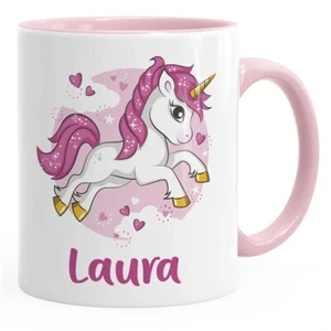Einhorn Namenstasse personalisierte Kaffee-Tasse mit Namen persönliche - Bild 1 von 6