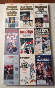 Vintage Sports VHS Lot Football Basketball Baseball Hockey Olympics Illustrated - Picture 1 of 10