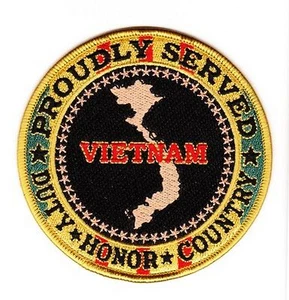 Parche negro para veteranos de Vietnam orgullosamente servido - Imagen 1 de 1