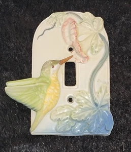 Takahashi San Francisco Hummingbirds Porcelain Light Switch Plate VTG - Picture 1 of 5