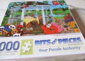 1,000 Piece Kathy Bambeck Art Puzzle " Garden Gazebo " 20" x 27" - Picture 1 of 5