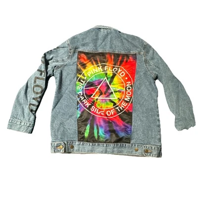 CHAQUETA VAQUERA PINK FLOYD DARK SIDE OF THE MOON Unisex Talla L Tie Dye Classic Rock Foto 1 de 4