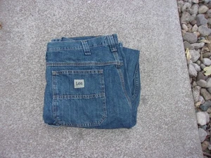 Pantalones de mezclilla Lee Carpenter azules usados para hombre 38x32 calce holgado - Imagen 1 de 6