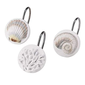 - Duschhaken, Sealife inspirierte Badezimmerdekoration, 12er Set (Destin Collection) - Bild 1 von 1