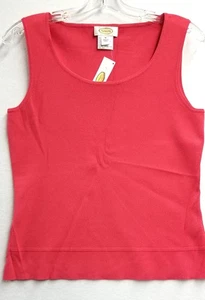 🌺 Talbots Womens Pink Tank Top Scoop Neck Rayon Blend Stretch ~ Size M NWT - Picture 1 of 4