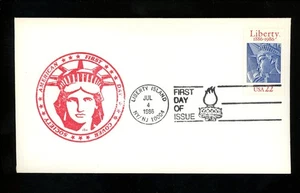 US FDC #2224 AFDCS ( Red ) 1986 Liberty Island NY / NJ Statue of Liberty HC - Picture 1 of 2