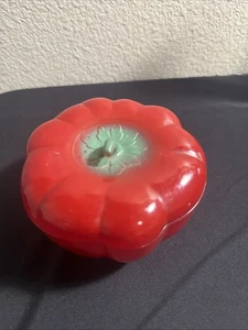 VINTAGE HAZEL ATLAS RED TOMATO COVERED DISH CONTAINER LID - Picture 1 of 21