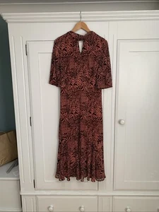 WHISTLES DESERT ZEBRA PRINT MIDI DRESS SIZE 10 NWT - Picture 1 of 8