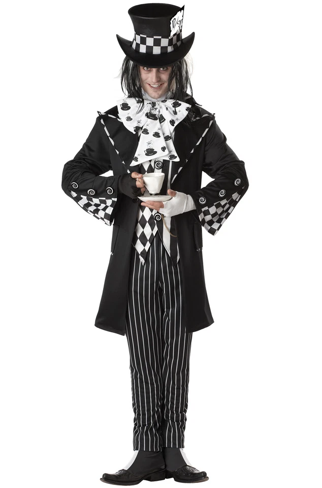 Brand New Dark Mad Hatter Alice In Wonderland Adult Costume - Image 1 of 1