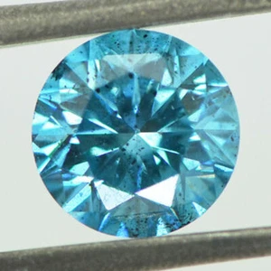 Loose Fancy Blue Diamond Round Shape 1.12 Carat SI1 Polished Natural Enhanced - Picture 1 of 9