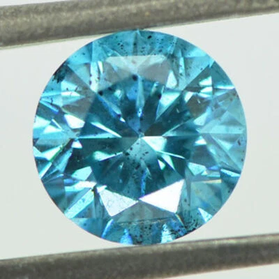 Loose Fancy Blue Diamond Round Shape 1.12 Carat SI1 Polished Natural Enhanced - Image 1 of 4
