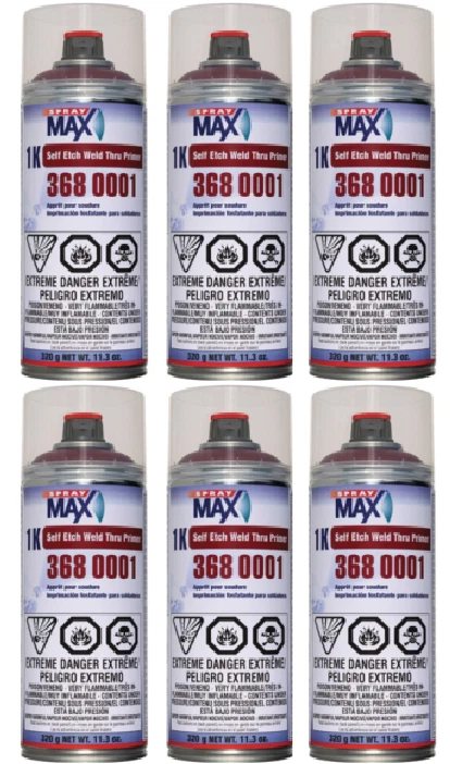 Spray MAX 3680001 1k Imprimación de soldadura autograbada (rojo marrón) (paquete de 6) Foto 1 de 1