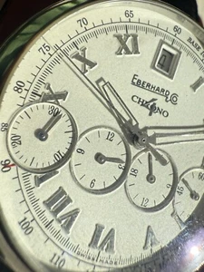 Eberhard Chrono 4 Bellissimo 40mm Stainless Steel Chronograph Watch Beautiful! - Picture 1 of 22
