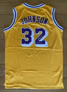 Magic Johnson SIGNED Adidas Hardwood Classics Lakers Jersey PSA/DNA AUTOGRAPHED - Picture 1 of 6