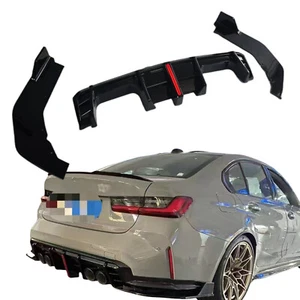Gloss Black Rear Bumper Diffuser Lip For BMW M3 M4 G80 G82 2021-2025 - Picture 1 of 5