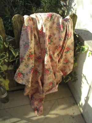 morceau de rideau toile de coton imprimé ancien 1930 - Photo 1/4