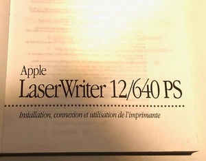 APPLE LASERWRITER 12/640 PS MODE D’EMPLOI - Photo 1/6