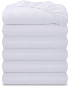 Royale Linens 6 Pack King Fitted Sheet Set - Bottom Sheet - Ultra Soft & Brea... - Picture 1 of 9