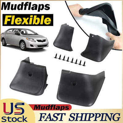 Front Rear Mud Flaps Splash Guards Kit For Toyota Corolla 2009-2013 MudGuards - Imagem 1 de 4