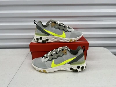 Nike React Element 55 BQ6166-009 Gray Volt Men’s Size 10.5 - Image 1 of 4