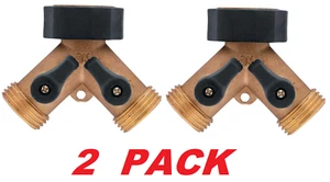 Orbit 27931 Outdoor Brass Faucet Adapter Dual Outlet, Two Hose Outlet (2 Pack) - Picture 1 of 4