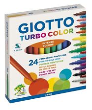 Pennarelli Giotto Turbo Color Confezione da 24 Colori Assortiti Punta Fine Fila