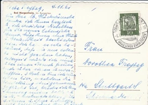 BRD - Mi 350 - EF - Sst 4.11.61 Bad Mergentheim Galle Leber Darm Zucker - Bild 1 von 2