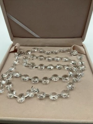 Cadena Swarovski Strass Cristal 8116 14mm 51 Octágono Metro Plata Serpiente 9021MS Foto 1 de 4