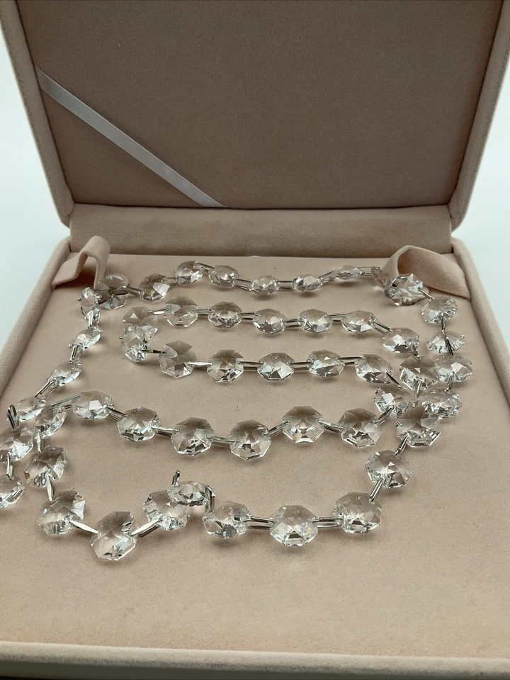 Cadena Swarovski Strass Cristal 8116 14mm 51 Octágono Metro Plata Serpiente 9021MS Foto 1 de 4