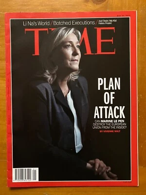 Plan Of Attack Marine Le Pen France The Far Right TIME Magazine 2014 NO LABEL - Image 1 of 4