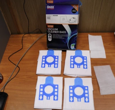 4 x Microfibre Pure Hepa Vacuum Dust Bags For Hoover Sensory Arianne Telios H52 - Image 1 of 4