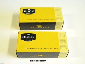 Lote de 2 buck 5" de largo cuchillo caja plegable cazador guardabosques 450 500 426 422 112 - Imagen 1 de 3