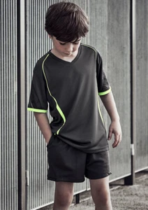 Biz Collection Kids Circuit Sport Casual Short Zippered Pocket Reflective Trims - Picture 1 of 7
