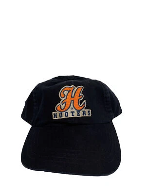 Винтажная регулируемая нашивка на шляпу 90-х Hooters темно-синяя и оранжевая - Изображение 1 из 4