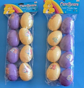 (2) Pkgs. Care Bears EASTER Plastic Fillable Eggs 16 Plastic Refillable NIP"s - Picture 1 of 5