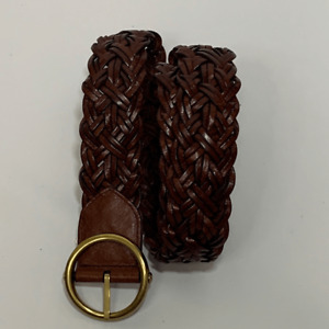 Ann Taylor LOFT Brown Leather Woven Belt