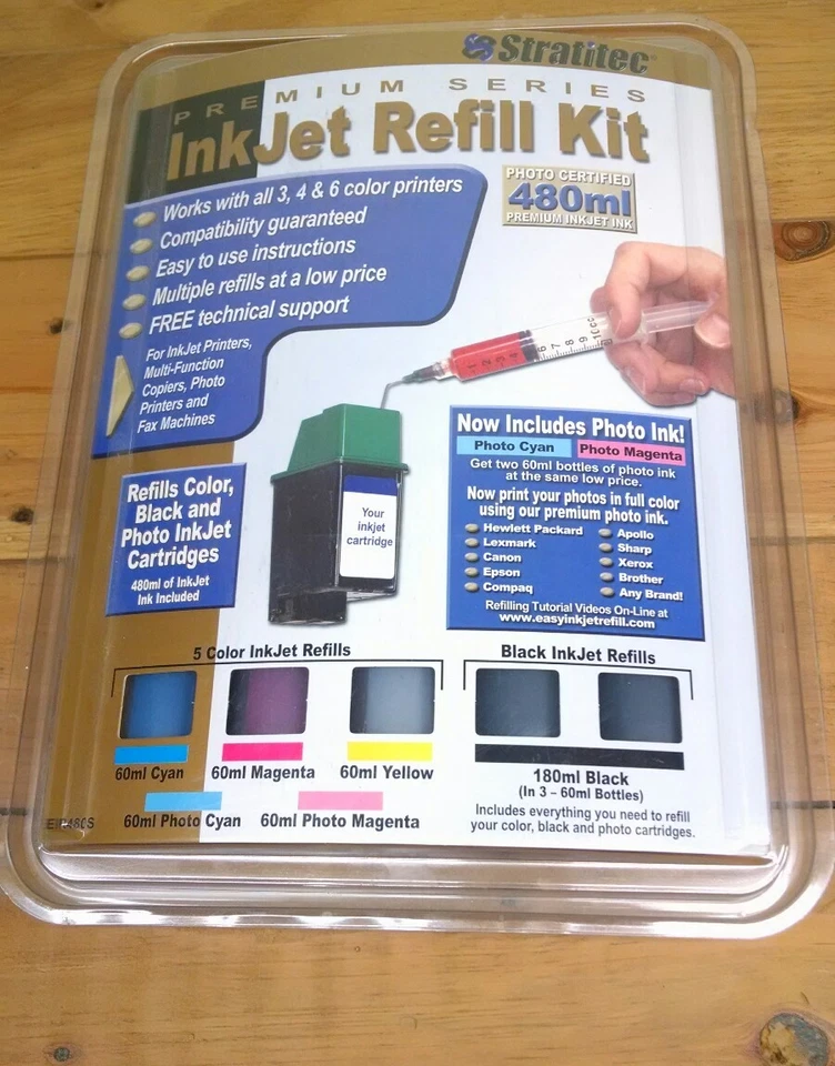 Stratitec Ink Jet Refill Kit Premium Series HP Canon Epson Compaq Lexmark Other - Image 1 of 4
