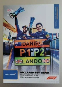 2021 Topps Now F1 #52 Norris/Ricciardo McLaren Racing 1-2 Finish Formula 1 - Picture 1 of 2