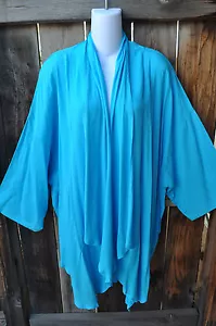 MISSION CAYON ARTE PARA USAR 51 KIMONO FLUTTER CORTO PLUTTER EN TURQUESA, OS+ - Imagen 1 de 4