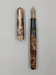 Vintage Wahl Doric Eversharp 14K Brown Marble Fountain Pen, Untested - Picture 1 of 12