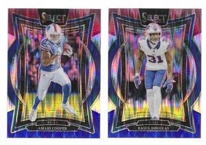 AMARI COOPER / RASUL DOUGLAS 2 Karten Lot 2024 Select Red Blue Shock #5 #89 Scheine - Bild 1 von 3