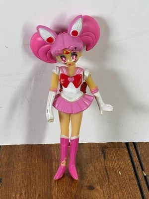 Figura de colección Sailor Chibi Moon Sailor Moon anime 4,5 pulgadas arco rosa Foto 1 de 2