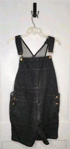 Size Medium Chubbies Chubberalls Dark Blue / Black Denim Short Overalls - Picture 1 of 4