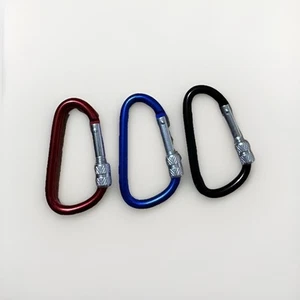 Lot of 3 Pieces Aluminum 2.5″ Screw Locking Carabiners - Asst Colors - Picture 1 of 2