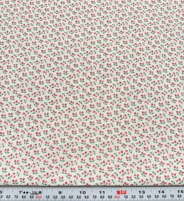 Vintage Joan Kessler para Concord Florais em Algodão Off White por MEIO JARDA - Imagem 1 de 2